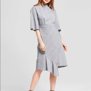 Target: Who What Wear Plaid Asymmetrical Dress